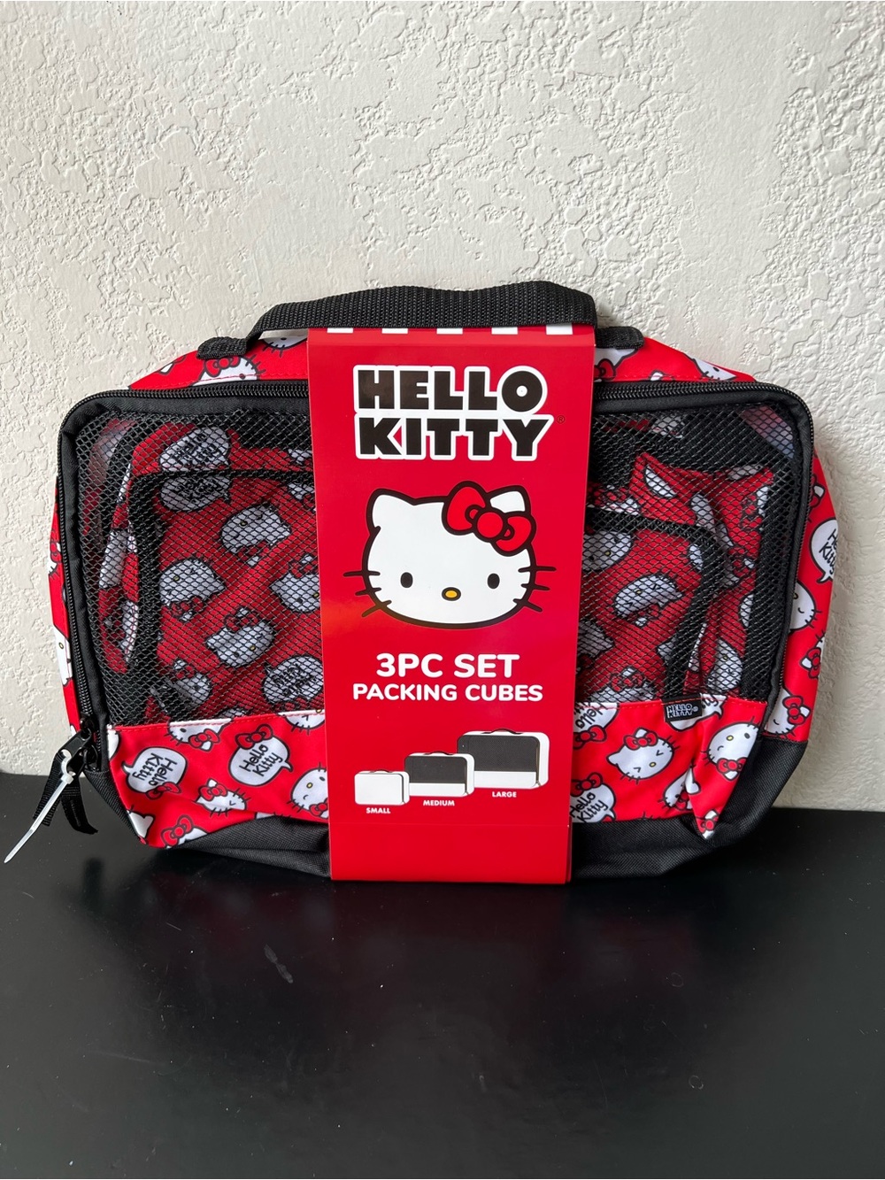 NWT Bioworld Sanrio Hello Kitty 3-Piece Travel Packing Cubes Set
